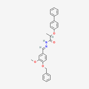 N'-(4-(Benzyloxy)-3-meo-benzylidene)-2-((1,1'-biphenyl)-4-yloxy)propanohydrazide