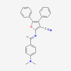 2-({(E)-[4-(dimethylamino)phenyl]methylidene}amino)-4,5-diphenyl-3-furonitrile