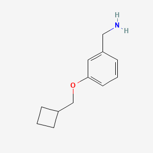 molecular formula C12H17NO B1508105 (3-(Cyclobutylmethoxy)phenyl)methanamine CAS No. 1061650-69-8