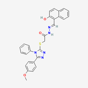 N'-[(E)-(2-hydroxynaphthalen-1-yl)methylidene]-2-{[5-(4-methoxyphenyl)-4-phenyl-4H-1,2,4-triazol-3-yl]sulfanyl}acetohydrazide