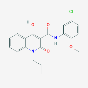 N-(5-chloro-2-methoxyphenyl)-4-hydroxy-2-oxo-1-(prop-2-en-1-yl)-1,2-dihydroquinoline-3-carboxamide