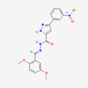 N'-(2,5-dimethoxybenzylidene)-3-(3-nitrophenyl)-1H-pyrazole-5-carbohydrazide