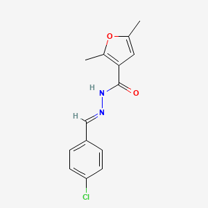 N'-[(E)-(4-chlorophenyl)methylidene]-2,5-dimethylfuran-3-carbohydrazide