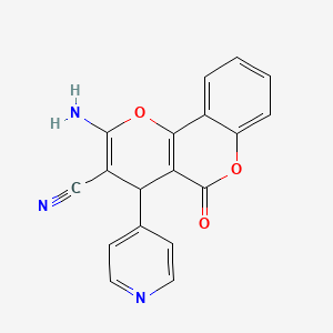 2-amino-5-oxo-4-(4-pyridyl)-4H-pyrano[3,2-c]chromene-3-carbonitrile