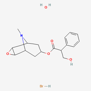 9-Methyl-3-oxa-9-azatricyclo[3.3.1.0~2,4~]non-7-yl 3-hydroxy-2-phenylpropanoate hydrobromide hydrate