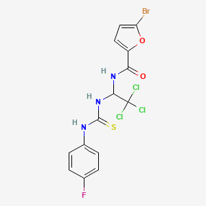 5-Bromo-N-(2,2,2-trichloro-1-(3-(4-fluorophenyl)thioureido)ethyl)furan-2-carboxamide