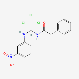 2-phenyl-N-[2,2,2-trichloro-1-(3-nitroanilino)ethyl]acetamide