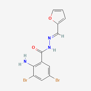 2-Amino-3,5-dibromo-N'-(furan-2-ylmethylene)benzohydrazide