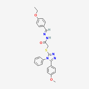 N'-[(E)-(4-ethoxyphenyl)methylidene]-2-{[5-(4-methoxyphenyl)-4-phenyl-4H-1,2,4-triazol-3-yl]sulfanyl}acetohydrazide