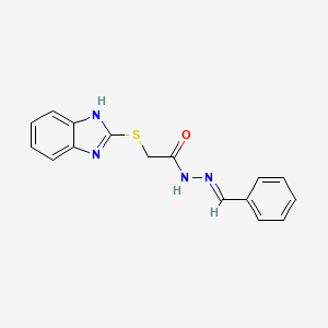 2-(1H-benzimidazol-2-ylsulfanyl)-N'-[(E)-phenylmethylidene]acetohydrazide