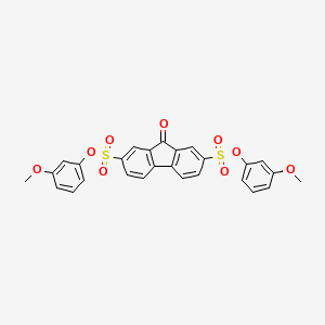 bis(3-methoxyphenyl) 9-oxo-9H-fluorene-2,7-disulfonate