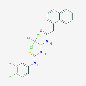 2-Naphthalen-1-YL-N-(trichloro-1-(3-(3,4-dichloro-PH)-thioureido)-ET)-acetamide