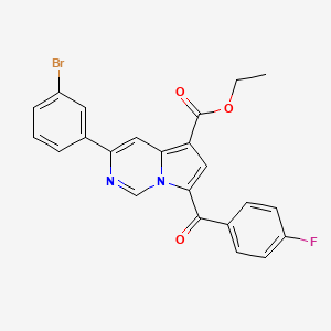 Ethyl 3-(3-bromophenyl)-7-(4-fluorobenzoyl)pyrrolo[1,2-c]pyrimidine-5-carboxylate