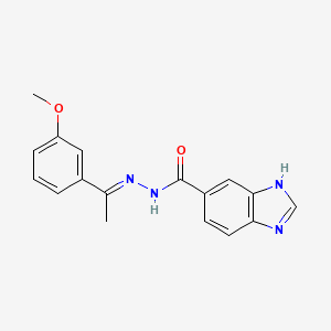 N'-[(E)-1-(3-methoxyphenyl)ethylidene]-1H-benzimidazole-6-carbohydrazide