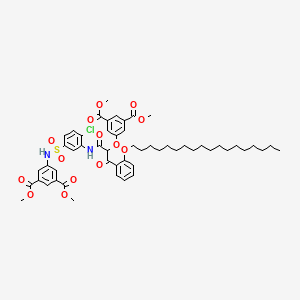 Dimethyl 5-({[3-({2-[3,5-bis(methoxycarbonyl)phenoxy]-3-[2-(octadecyloxy)phenyl]-3-oxopropanoyl}amino)-4-chlorophenyl]sulfonyl}amino)isophthalate