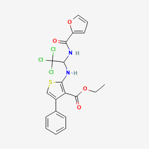 Ethyl 4-phenyl-2-{[2,2,2-trichloro-1-(2-furoylamino)ethyl]amino}-3-thiophenecarboxylate