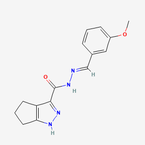 N'-[(E)-(3-methoxyphenyl)methylidene]-1,4,5,6-tetrahydrocyclopenta[c]pyrazole-3-carbohydrazide