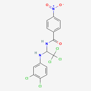 4-nitro-N-[2,2,2-trichloro-1-(3,4-dichloroanilino)ethyl]benzamide