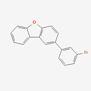 molecular formula C18H11BrO B1508162 2-(3-Bromophenyl)dibenzofuran 