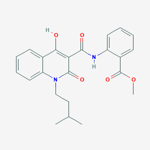 Methyl 2-({[4-hydroxy-1-(3-methylbutyl)-2-oxo-1,2-dihydroquinolin-3-yl]carbonyl}amino)benzoate