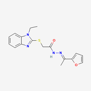 2-[(1-Ethyl-1H-benzimidazol-2-YL)sulfanyl]-N'-[(E)-1-(2-furyl)ethylidene]acetohydrazide