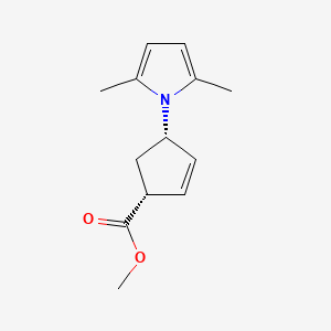 molecular formula C13H17NO2 B1508187 (1R,4S)-methyl 4-(2,5-dimethyl-1H-pyrrol-1-yl)cyclopent-2-enecarboxylate 