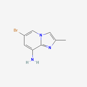 molecular formula C8H8BrN3 B1508190 6-Bromo-2-methylimidazo[1,2-a]pyridin-8-amine CAS No. 910777-49-0