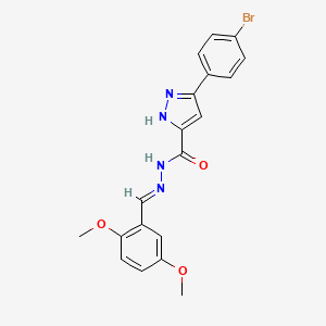 3-(4-bromophenyl)-N'-[(E)-(2,5-dimethoxyphenyl)methylidene]-1H-pyrazole-5-carbohydrazide