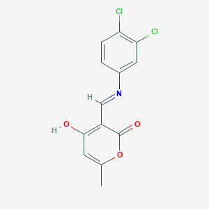 (3Z)-3-{[(3,4-dichlorophenyl)amino]methylidene}-6-methyl-2H-pyran-2,4(3H)-dione