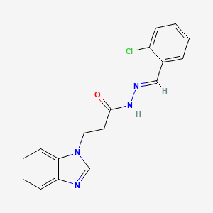 molecular formula C17H15ClN4O B15082015 3-(1H-benzimidazol-1-yl)-N'-[(E)-(2-chlorophenyl)methylidene]propanehydrazide 