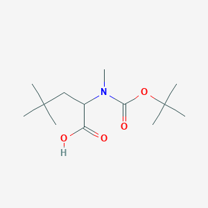 molecular formula C13H25NO4 B1508203 2-{[(Tert-butoxy)carbonyl](methyl)amino}-4,4-dimethylpentanoic acid 