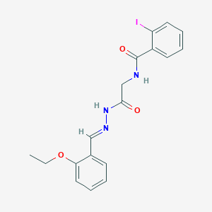 N-(2-(2-(2-Ethoxybenzylidene)hydrazino)-2-oxoethyl)-2-iodobenzamide