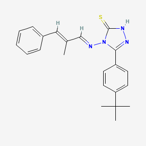 5-(4-Tert-butylphenyl)-4-{[(E,2E)-2-methyl-3-phenyl-2-propenylidene]amino}-4H-1,2,4-triazol-3-YL hydrosulfide