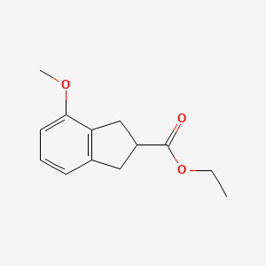 molecular formula C13H16O3 B1508210 Ethyl 4-methoxy-2,3-dihydro-1h-indene-2-carboxylate 