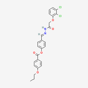 4-(2-((2,3-Dichlorophenoxy)acetyl)carbohydrazonoyl)phenyl 4-propoxybenzoate