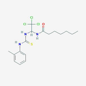 N-(2,2,2-trichloro-1-{[(2-methylphenyl)carbamothioyl]amino}ethyl)heptanamide