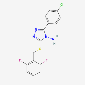 3-(4-Chlorophenyl)-5-((2,6-difluorobenzyl)thio)-4H-1,2,4-triazol-4-amine