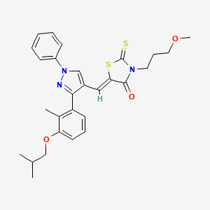 (5Z)-5-{[3-(3-isobutoxy-2-methylphenyl)-1-phenyl-1H-pyrazol-4-yl]methylene}-3-(3-methoxypropyl)-2-thioxo-1,3-thiazolidin-4-one