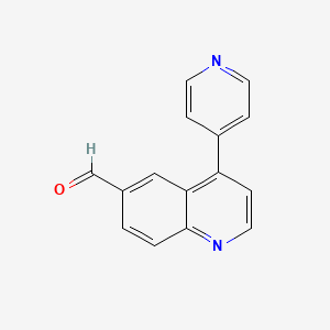 molecular formula C15H10N2O B1508251 4-Pyridin-4-ylquinoline-6-carbaldehyde 