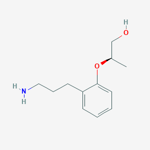 molecular formula C12H19NO2 B1508260 (R)-2-(2-(3-Aminopropyl)phenoxy)propan-1-ol CAS No. 1047665-29-1