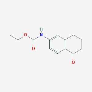 molecular formula C13H15NO3 B1508265 Ethyl (5-oxo-5,6,7,8-tetrahydronaphthalen-2-yl)carbamate 