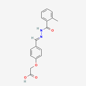 (4-(2-(2-Methylbenzoyl)carbohydrazonoyl)phenoxy)acetic acid