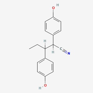 2,3-Bis(p-hydroxyphenyl)valeronitrile