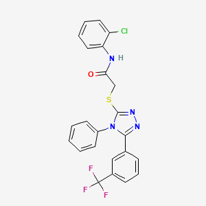 N-(2-Chlorophenyl)-2-((4-phenyl-5-(3-(trifluoromethyl)phenyl)-4H-1,2,4-triazol-3-yl)thio)acetamide