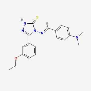 4-((4-(Dimethylamino)benzylidene)amino)-3-(3-ethoxyphenyl)-1H-1,2,4-triazole-5(4H)-thione