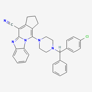 11-{4-[(4-chlorophenyl)(phenyl)methyl]piperazin-1-yl}-2,3-dihydro-1H-cyclopenta[4,5]pyrido[1,2-a]benzimidazole-4-carbonitrile