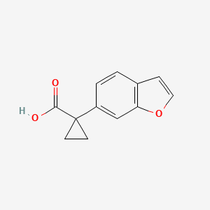 molecular formula C12H10O3 B1508281 1-(Benzofuran-6-yl)cyclopropanecarboxylic acid 