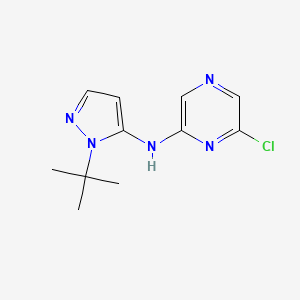 molecular formula C11H14ClN5 B1508283 N-(1-(tert-Butyl)-1H-pyrazol-5-yl)-6-chloropyrazin-2-amine CAS No. 1010086-61-9