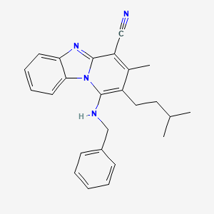 1-(Benzylamino)-3-methyl-2-(3-methylbutyl)pyrido[1,2-a]benzimidazole-4-carbonitrile