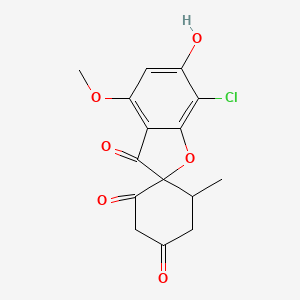 Spiro[benzofuran-2(3H),1'-cyclohexane]-2',3,4'-trione, 7-chloro-6-hydroxy-4-methoxy-6'-methyl-